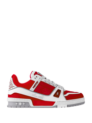 LOUISs. VUITTON TRAINER SIGNATURE RED WHITE