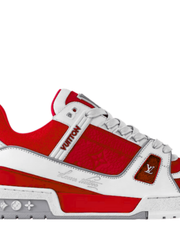 LOUISs. VUITTON TRAINER SIGNATURE RED WHITE