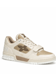 Stripe LV Trainer Monogram Flower Beige