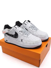 Louiss Vuitton X Nik e AirForce 1 Denim Black