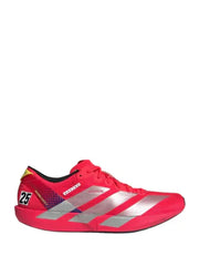 Adizero Adios 9 running shoe in the Lucid Red colorway.