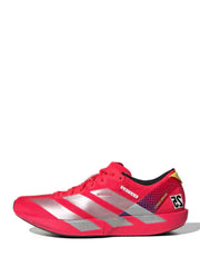 Adizero Adios 9 running shoe in the Lucid Red colorway.