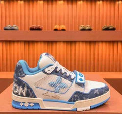 Louiss Vuittonn Trainer Strip Blue