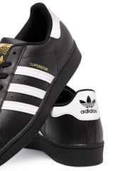 Adidas Superstar Black White Leather