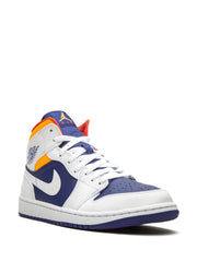 Nik ee air jordan 1 mid royal blue laser orange