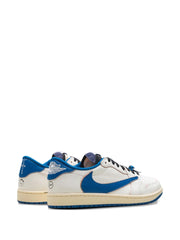 Nikee Air Jordan Retro 1 X Travis Scott Fragment Heat of White Semi Ua