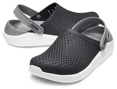 crocss literide black whit