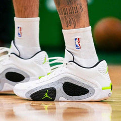 Nikee Air Jordan X Tatum 2 White Cement Neon Green Black (Copy)