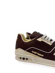 LOUISS VUITTONN BY TYLER THE CREATOR LV TRAINER DARK MOCHA BROWN NUBUCK