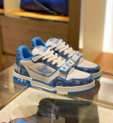 Louiss Vuittonn Trainer Strip Blue