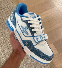 Louiss Vuittonn Trainer Strip Blue